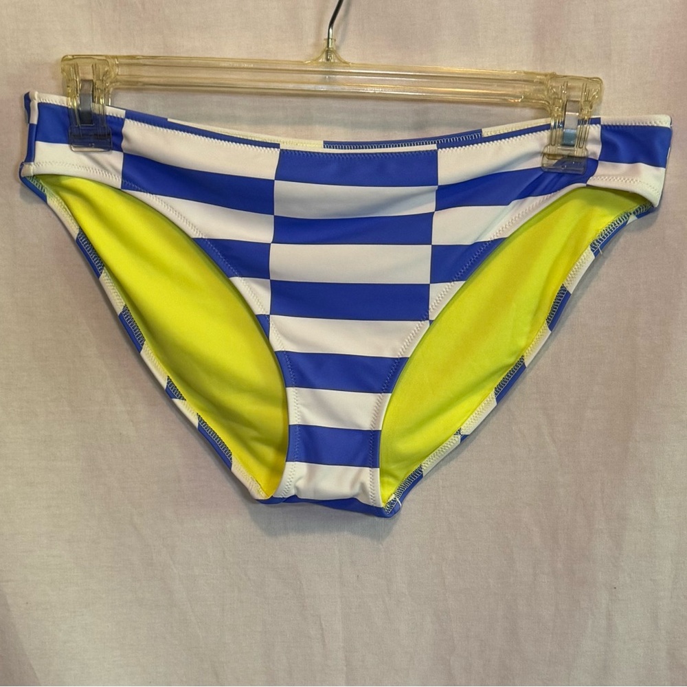AA-105 Aerie NWT Blue & White Stripe Summer Swim Bikini Bottoms Size XL